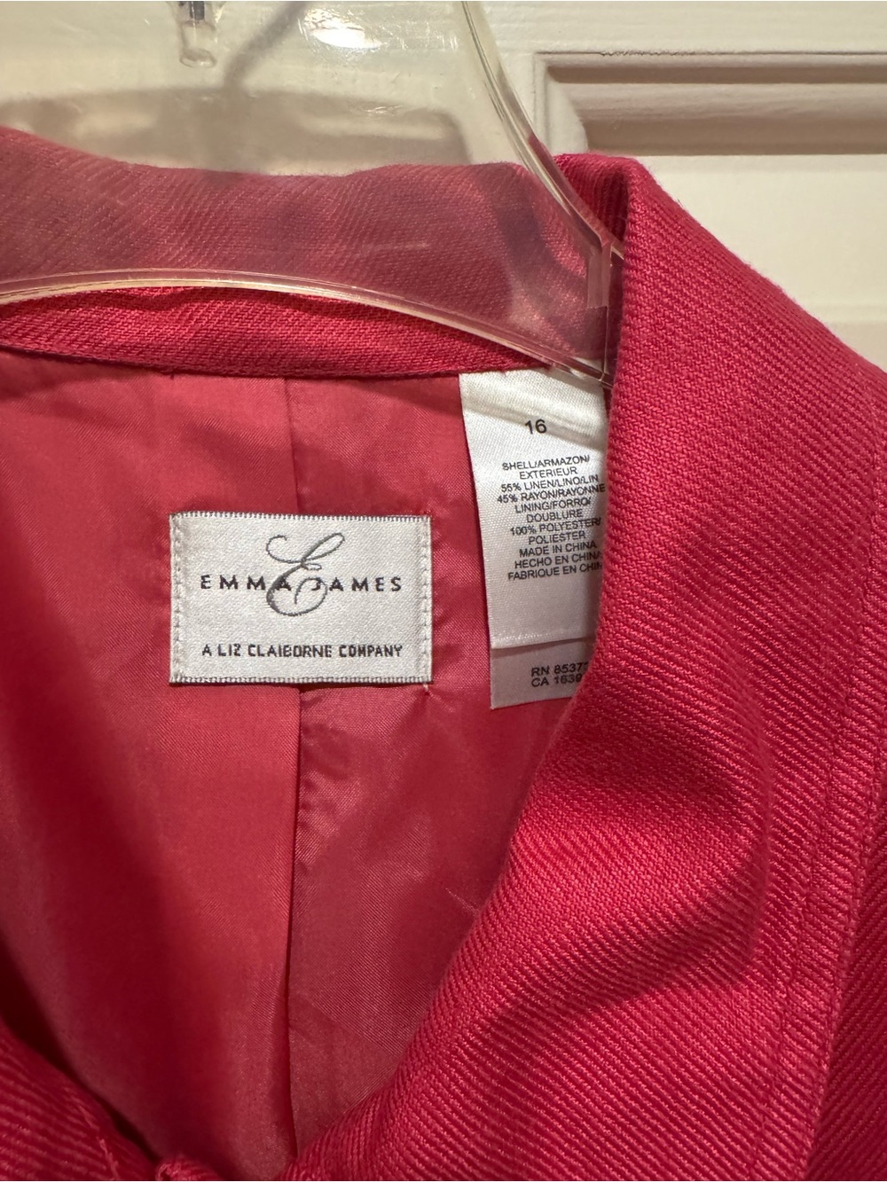 Emma James Short-Sleeve Button-Front Top in Raspberry - Picture 2 of 5